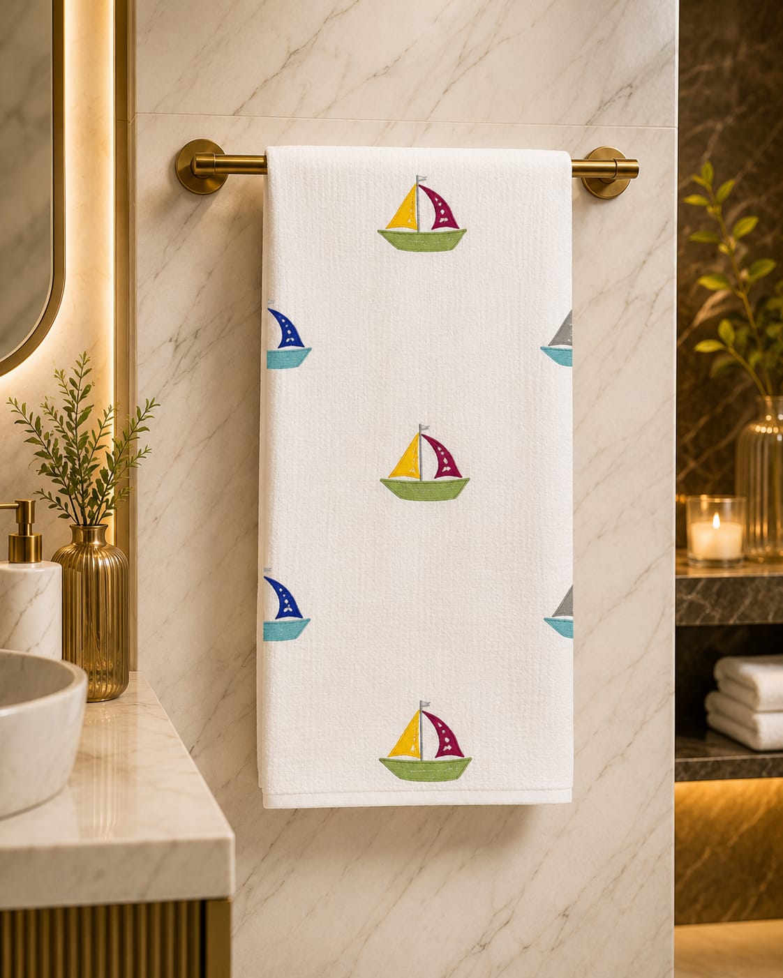 Sail boat Towel