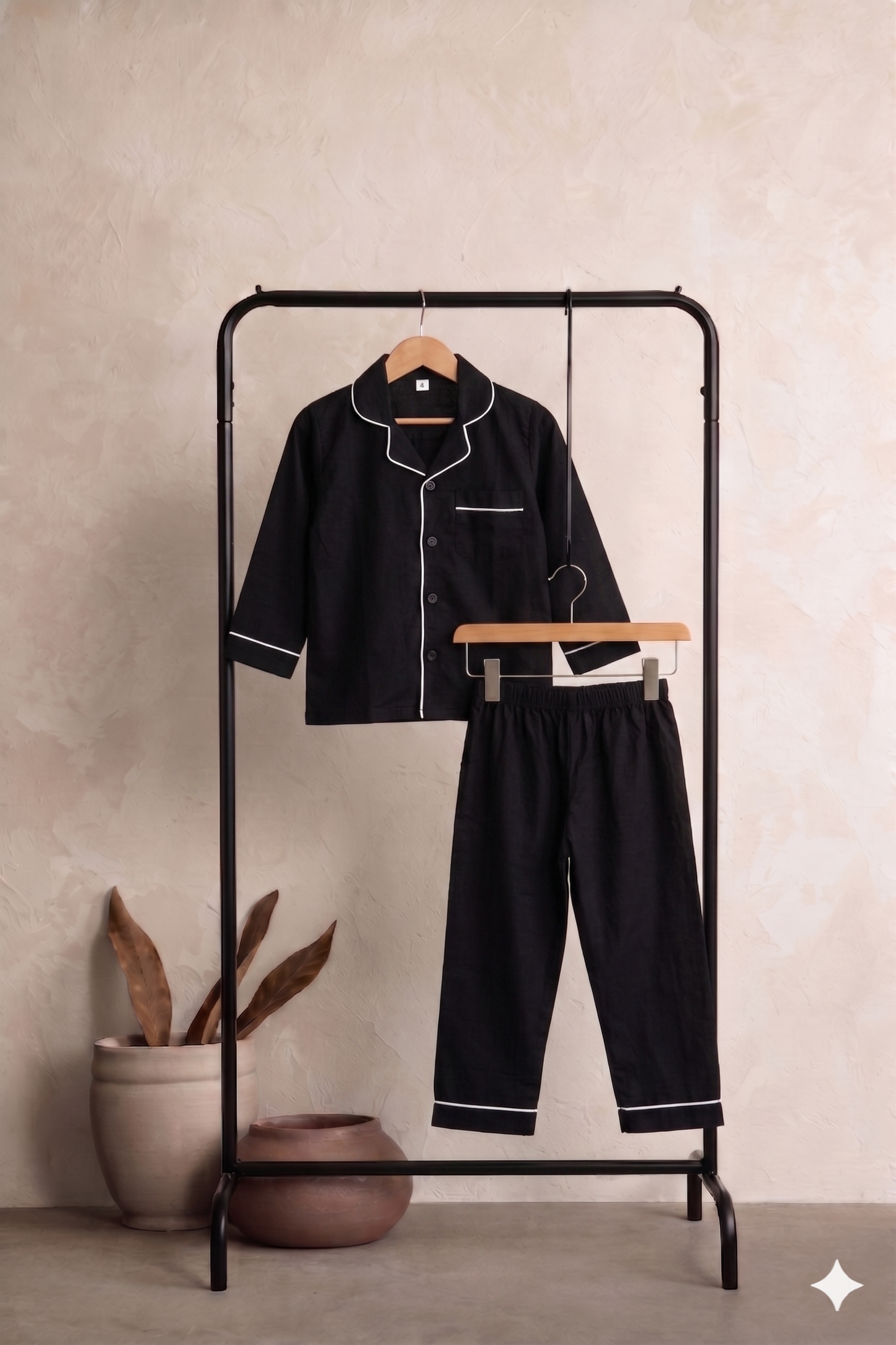 Solid Black Nightsuit