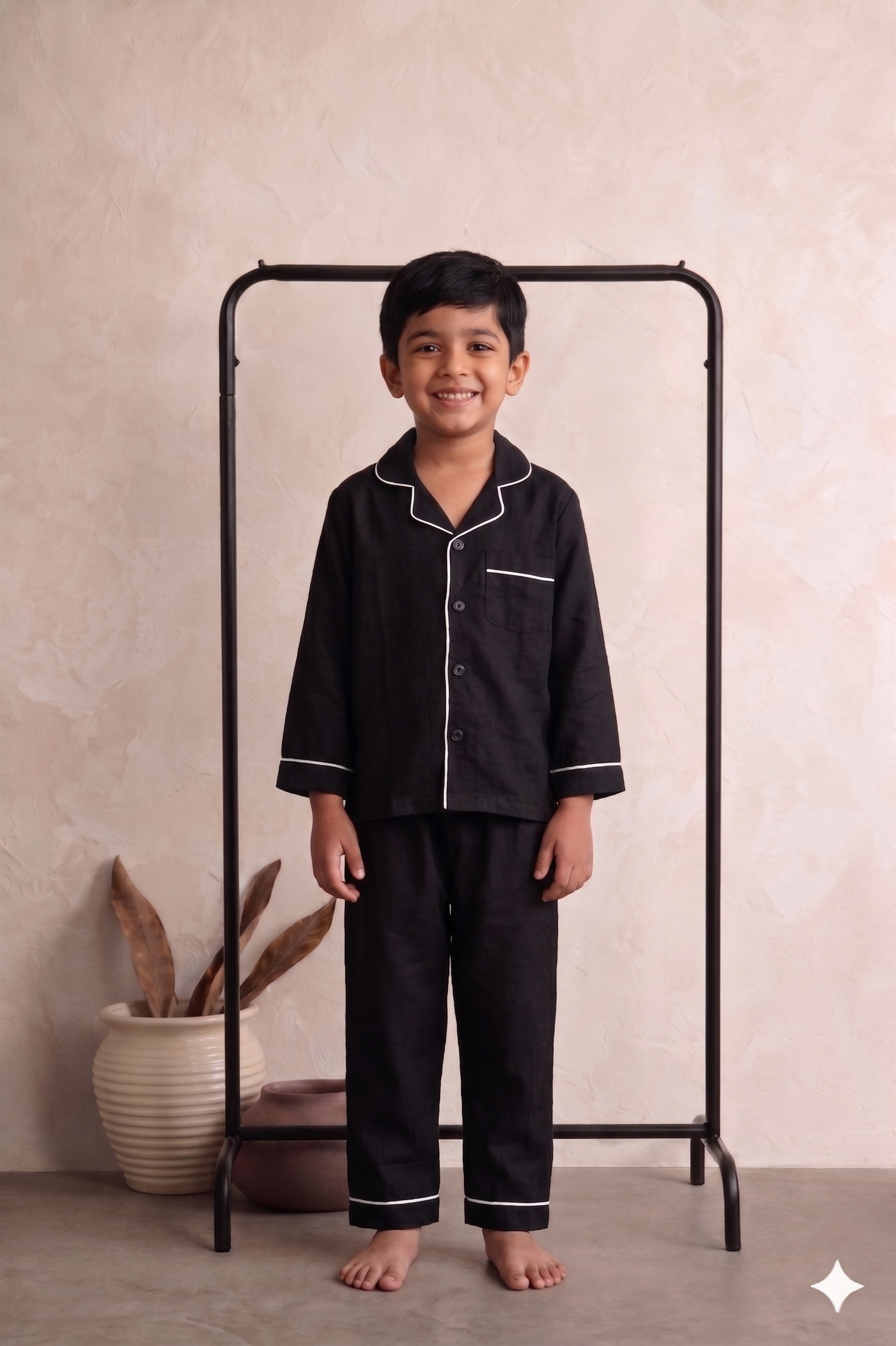 Solid Black Nightsuit