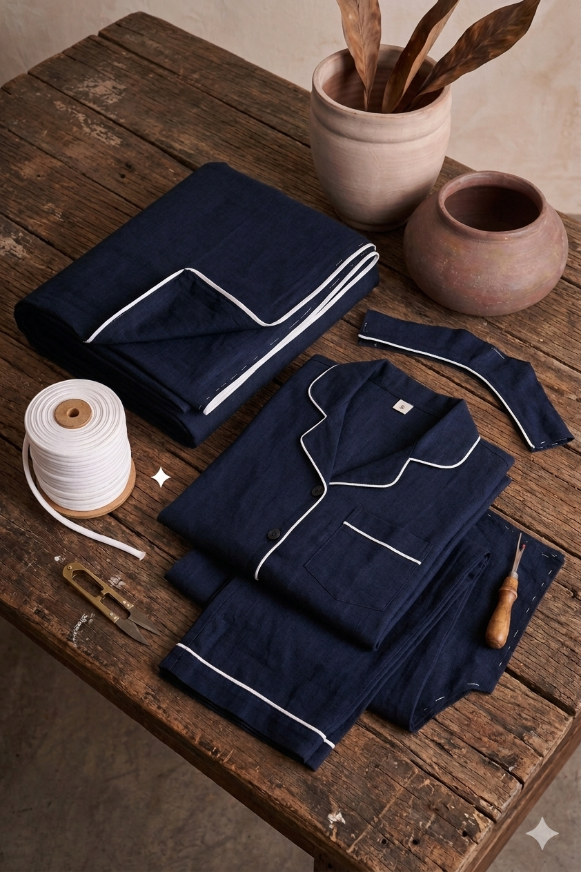Solid Blue Nightsuit